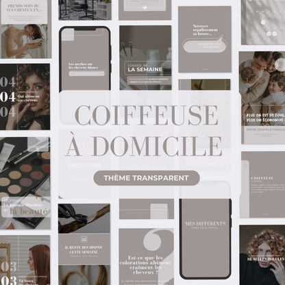 Coiffeuse à domicile - Transparent