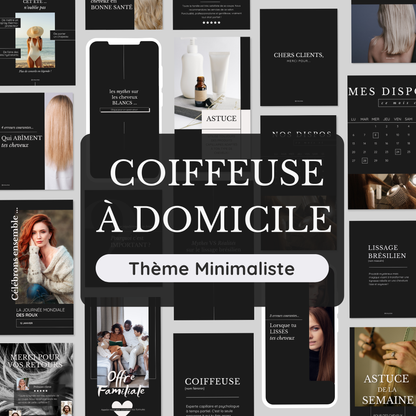 Coiffeuse à domicile - Minimaliste