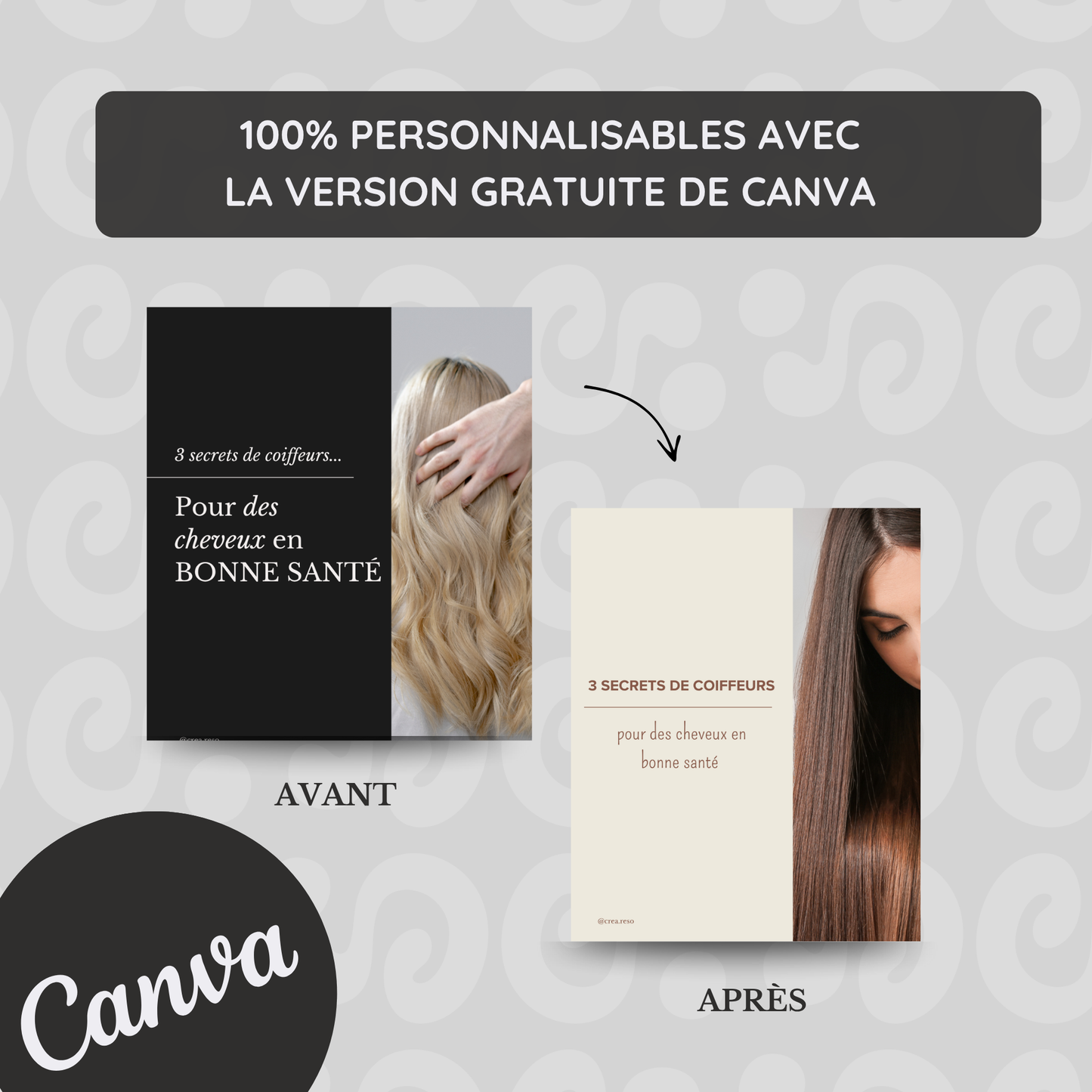 Coiffeuse à domicile - Minimaliste