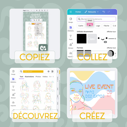 +100 codes secrets Canva